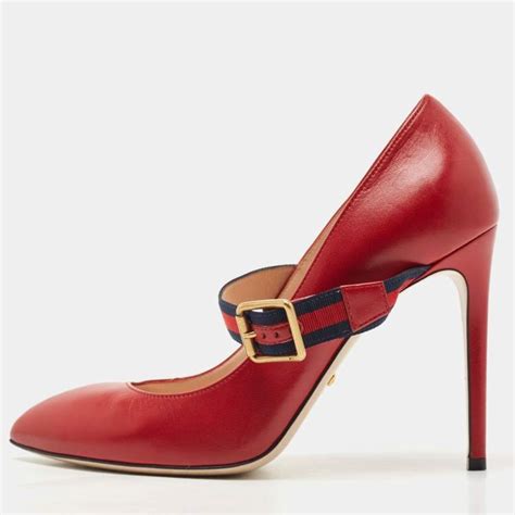 gucci red mary jane shoes|gucci pumps sylvie.